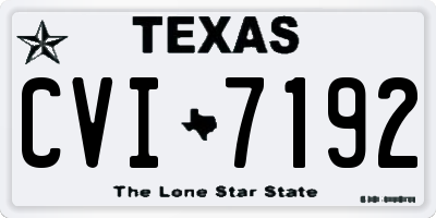 TX license plate CVI7192