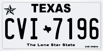 TX license plate CVI7196