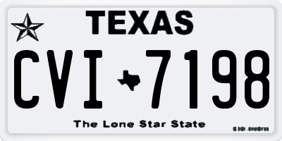 TX license plate CVI7198