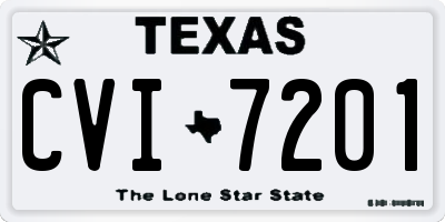 TX license plate CVI7201
