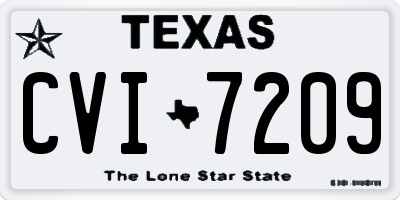 TX license plate CVI7209