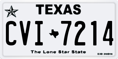 TX license plate CVI7214
