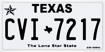 TX license plate CVI7217