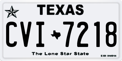 TX license plate CVI7218