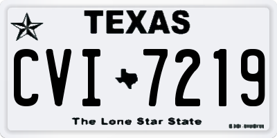 TX license plate CVI7219