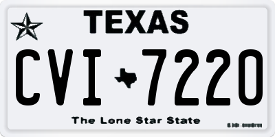 TX license plate CVI7220