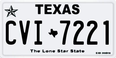 TX license plate CVI7221