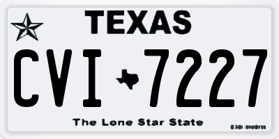 TX license plate CVI7227
