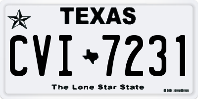 TX license plate CVI7231