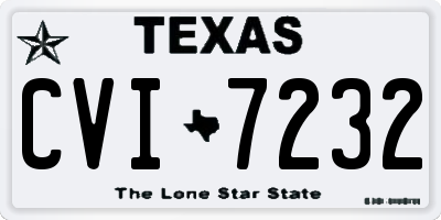 TX license plate CVI7232