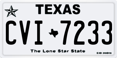 TX license plate CVI7233