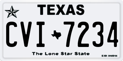 TX license plate CVI7234