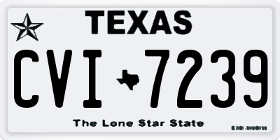 TX license plate CVI7239