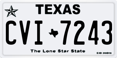 TX license plate CVI7243