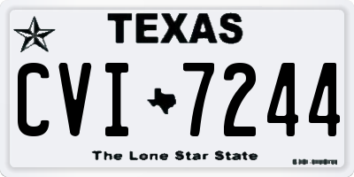 TX license plate CVI7244