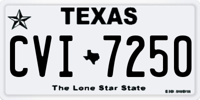 TX license plate CVI7250