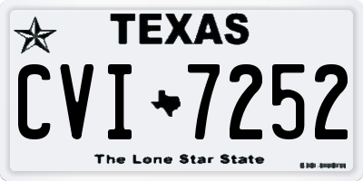 TX license plate CVI7252