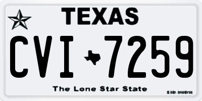 TX license plate CVI7259