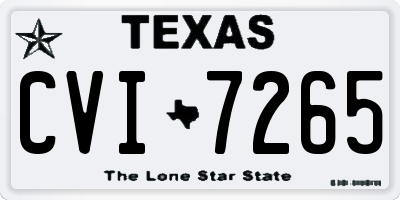 TX license plate CVI7265