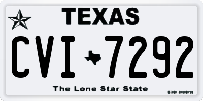TX license plate CVI7292