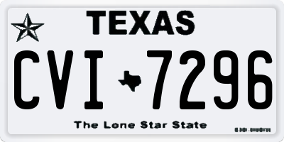 TX license plate CVI7296