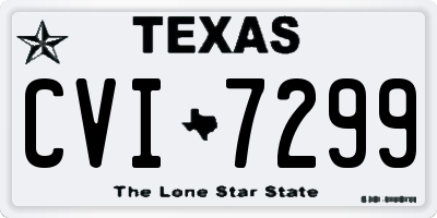 TX license plate CVI7299