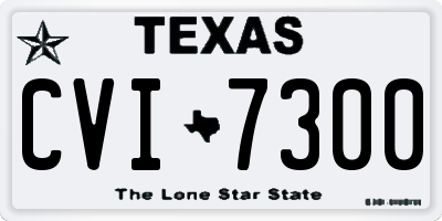 TX license plate CVI7300