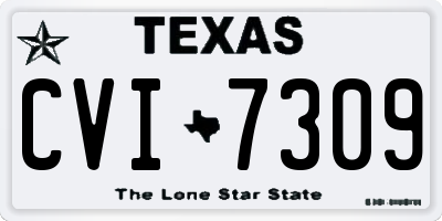 TX license plate CVI7309