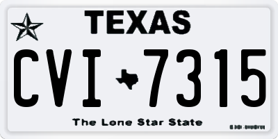 TX license plate CVI7315