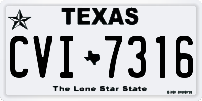 TX license plate CVI7316