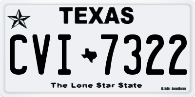 TX license plate CVI7322