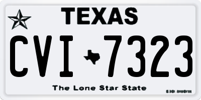 TX license plate CVI7323