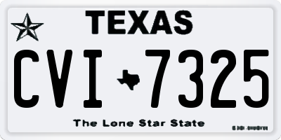 TX license plate CVI7325
