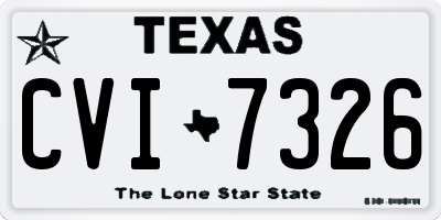 TX license plate CVI7326