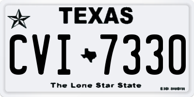 TX license plate CVI7330