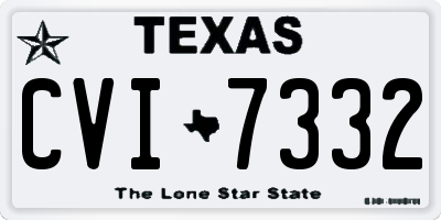 TX license plate CVI7332