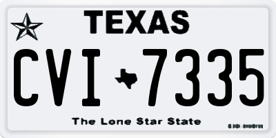 TX license plate CVI7335
