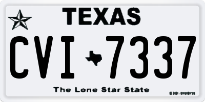 TX license plate CVI7337
