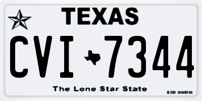 TX license plate CVI7344