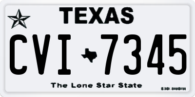 TX license plate CVI7345