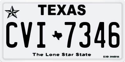 TX license plate CVI7346