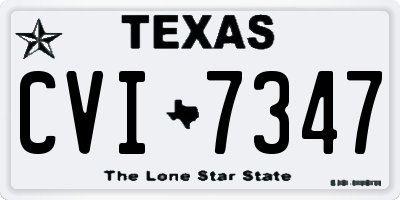 TX license plate CVI7347