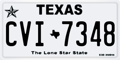 TX license plate CVI7348