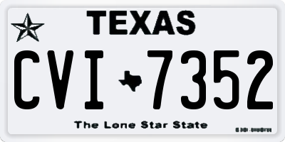 TX license plate CVI7352