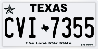 TX license plate CVI7355