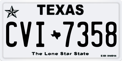 TX license plate CVI7358