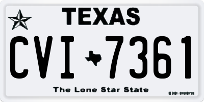 TX license plate CVI7361
