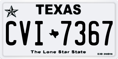 TX license plate CVI7367
