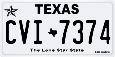 TX license plate CVI7374