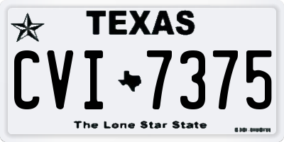 TX license plate CVI7375
